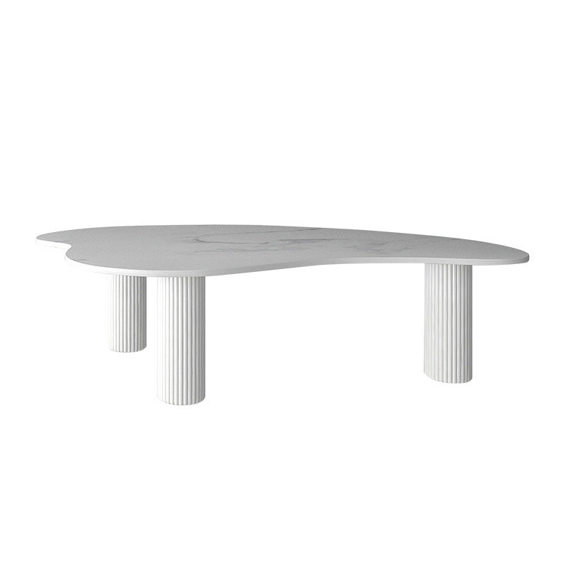 Stone Geometric Contemporary Coffee Table 3 Legs Coffee Table Clearhalo 'Coffee & Accent Tables' 'Coffee Tables' 'coffee_tables' 'furn' 'furn_coffee_tables' 'Furniture' 'Living Room Furniture' 6535734