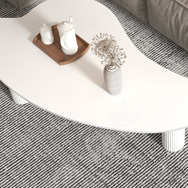 Stone Geometric Contemporary Coffee Table 3 Legs Coffee Table Clearhalo 'Coffee & Accent Tables' 'Coffee Tables' 'coffee_tables' 'furn' 'furn_coffee_tables' 'Furniture' 'Living Room Furniture' 6535737