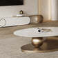 Stone Oval Contemporary Coffee Table Single Pedestal Coffee Table Clearhalo 'Coffee & Accent Tables' 'Coffee Tables' 'coffee_tables' 'furn' 'furn_coffee_tables' 'Furniture' 'Living Room Furniture' 6535745