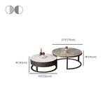 Plein de table à cocktails contemporain rond