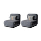 Armless Fixed Back Lounge Chair Modern Living Room Accent Chair Light Gray Flannel 2 Piece Set Clearhalo 'Accent Chairs' 'accent_chairs' 'Chairs & Seating' 'furn' 'furn_accent_chairs' 'Furniture' 'Living Room Furniture' 6535777