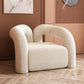 Mid-century Modern Arm Chair Round Arms Accent Armchair for Bedroom