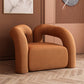Mid-century Modern Arm Chair Round Arms Accent Armchair for Bedroom