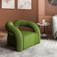 Mid-century Modern Arm Chair Round Arms Accent Armchair for Bedroom