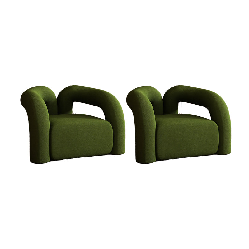 Mid-century Modern Arm Chair Round Arms Accent Armchair for Bedroom