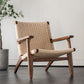 Mid-century Modern Accent Armchair Fixed Back Wood Armchair for Living Room Natural Wood Brown Fabric 1 Piece Clearhalo 'Accent Chairs' 'accent_chairs' 'Chairs & Seating' 'furn' 'furn_accent_chairs' 'Furniture' 'Living Room Furniture' 6535815