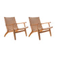 Mid-century Modern Accent Armchair Fixed Back Wood Armchair for Living Room Natural Fabric 2 Piece Set Clearhalo 'Accent Chairs' 'accent_chairs' 'Chairs & Seating' 'furn' 'furn_accent_chairs' 'Furniture' 'Living Room Furniture' 6535820