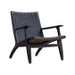 Mid-century Modern Accent Armchair Fixed Back Wood Armchair for Living Room Clearhalo 'Accent Chairs' 'accent_chairs' 'Chairs & Seating' 'furn' 'furn_accent_chairs' 'Furniture' 'Living Room Furniture' 6535823