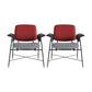 Mid-century Modern Accent Armchair Fixed Back Armchair for Living Room Red Cotton and Linen 2 Piece Set Clearhalo 'Accent Chairs' 'accent_chairs' 'Chairs & Seating' 'furn' 'furn_accent_chairs' 'Furniture' 'Living Room Furniture' 6535832