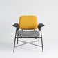 Mid-century Modern Accent Armchair Fixed Back Armchair for Living Room Yellow Cotton and Linen 1 Piece Clearhalo 'Accent Chairs' 'accent_chairs' 'Chairs & Seating' 'furn' 'furn_accent_chairs' 'Furniture' 'Living Room Furniture' 6535834