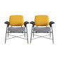 Mid-century Modern Accent Armchair Fixed Back Armchair for Living Room Yellow Cotton and Linen 2 Piece Set Clearhalo 'Accent Chairs' 'accent_chairs' 'Chairs & Seating' 'furn' 'furn_accent_chairs' 'Furniture' 'Living Room Furniture' 6535836