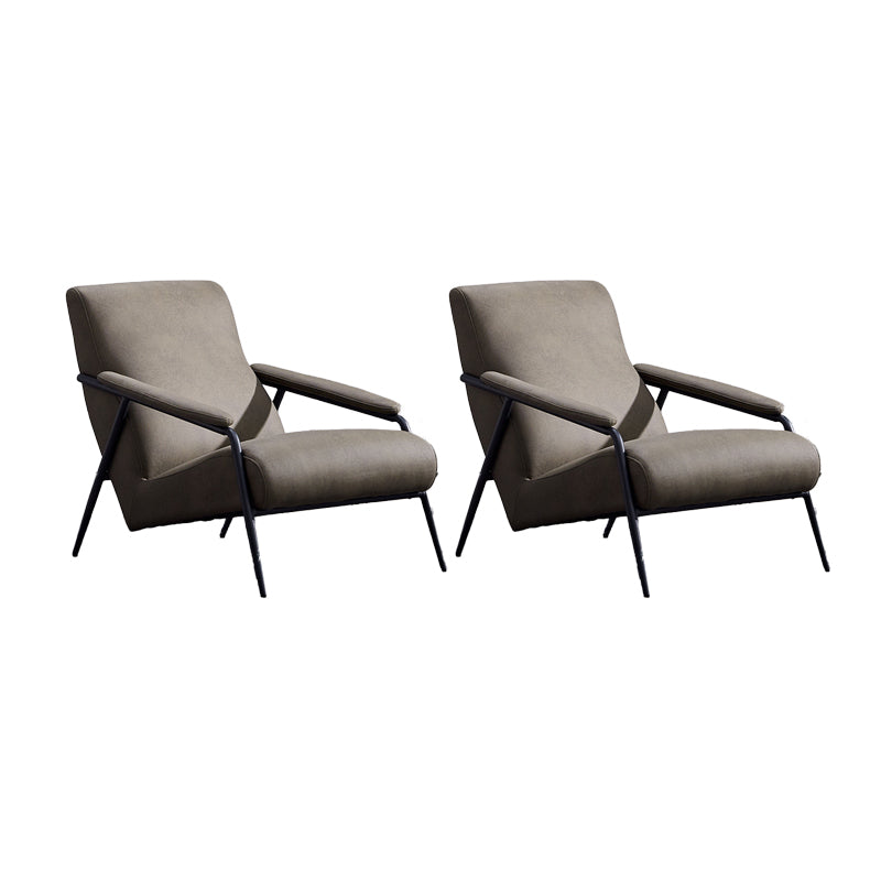 Mid-century Modern Bedroom Accent Armchair Solid Color Arm Chair Green Tech Cloth 2 Piece Set Clearhalo 'Accent Chairs' 'accent_chairs' 'Chairs & Seating' 'furn' 'furn_accent_chairs' 'Furniture' 'Living Room Furniture' 6535852