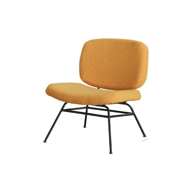 Armless Fixed Back Lounge Chair Modern Slipper Accent Chair for Living Room Yellow Wool Blend 1 Piece Clearhalo 'Accent Chairs' 'accent_chairs' 'Chairs & Seating' 'furn' 'furn_accent_chairs' 'Furniture' 'Living Room Furniture' 6535860