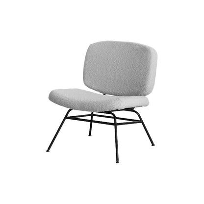 Armless Fixed Back Lounge Chair Modern Slipper Accent Chair for Living Room Grey Wool Blend 1 Piece Clearhalo 'Accent Chairs' 'accent_chairs' 'Chairs & Seating' 'furn' 'furn_accent_chairs' 'Furniture' 'Living Room Furniture' 6535865