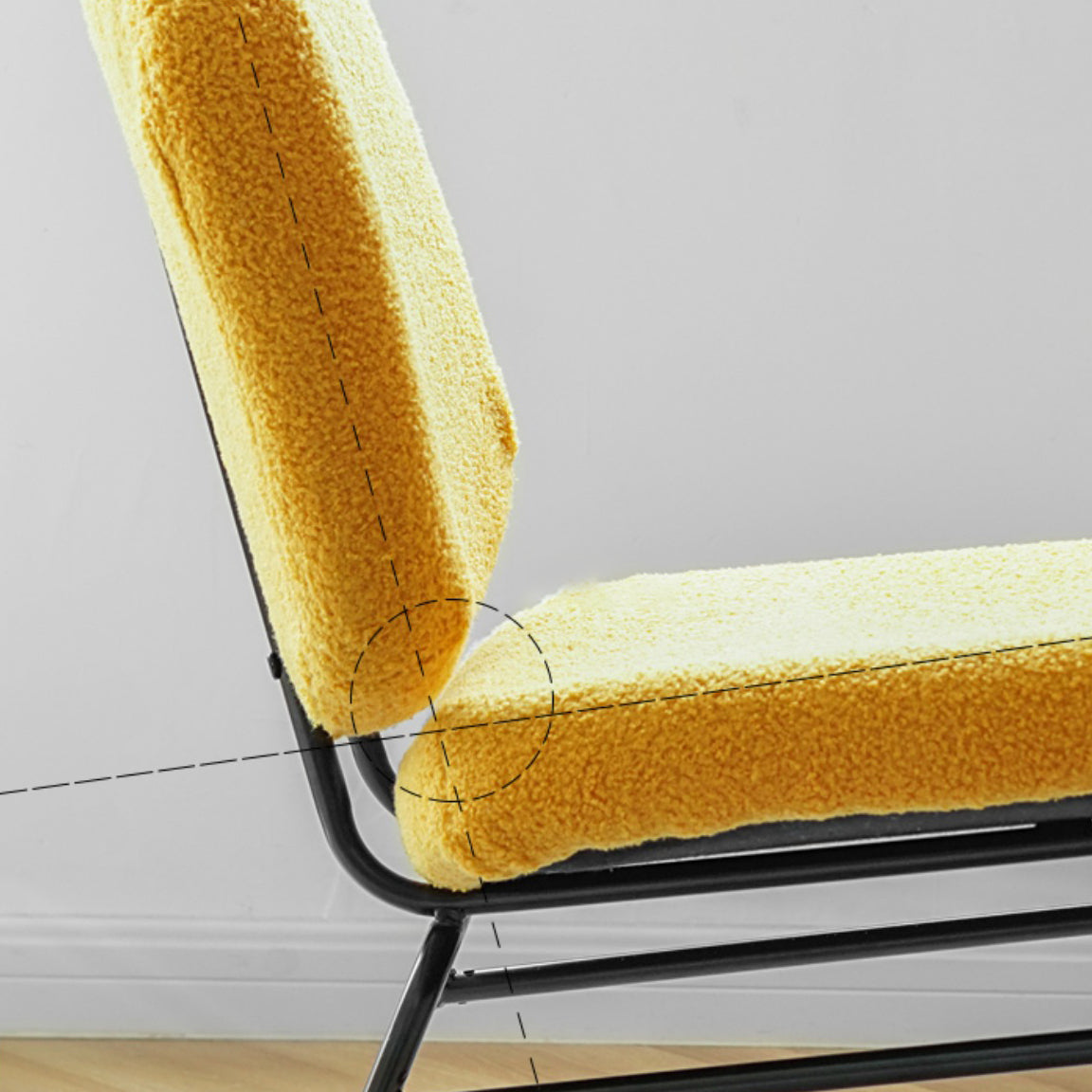 Armless Fixed Back Lounge Chair Modern Slipper Accent Chair for Living Room Clearhalo 'Accent Chairs' 'accent_chairs' 'Chairs & Seating' 'furn' 'furn_accent_chairs' 'Furniture' 'Living Room Furniture' 6535871