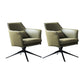 Modern Barrel Accent Chair Spider Solid Color Barrel Chair for Living Room Green Microfiber Leather 2 Piece Set Clearhalo 'Accent Chairs' 'accent_chairs' 'Chairs & Seating' 'furn' 'furn_accent_chairs' 'Furniture' 'Living Room Furniture' 6535947
