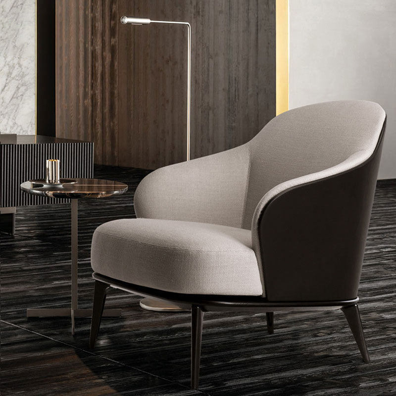 Mid-century Modern Accent Chair Solid Color Fixed Back Armchair Clearhalo 'Accent Chairs' 'accent_chairs' 'Chairs & Seating' 'furn' 'furn_accent_chairs' 'Furniture' 'Living Room Furniture' 6535978