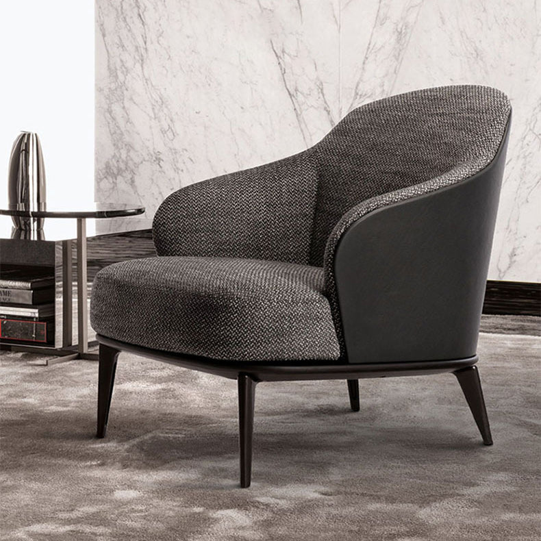 Mid-century Modern Accent Chair Solid Color Fixed Back Armchair Clearhalo 'Accent Chairs' 'accent_chairs' 'Chairs & Seating' 'furn' 'furn_accent_chairs' 'Furniture' 'Living Room Furniture' 6535980