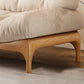 35.43" Tall Fabric Scandinavian Sofa Armless Tufted Back Sofa