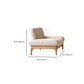 35.43" Tall Fabric Scandinavian Sofa Armless Tufted Back Sofa