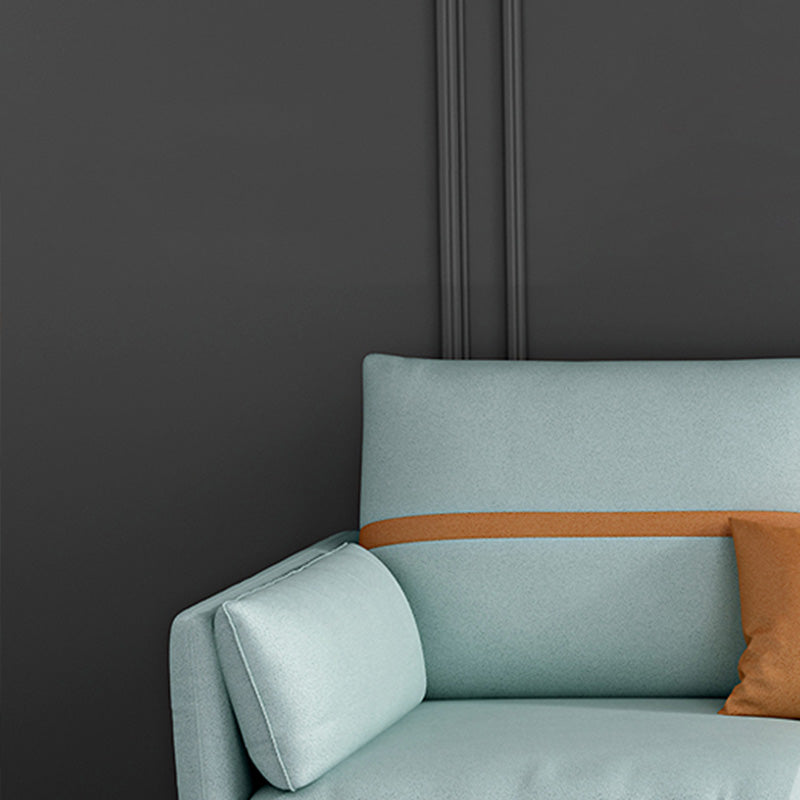 Mid Century Modern Seating Pillow Top Arm with Pillows in Green