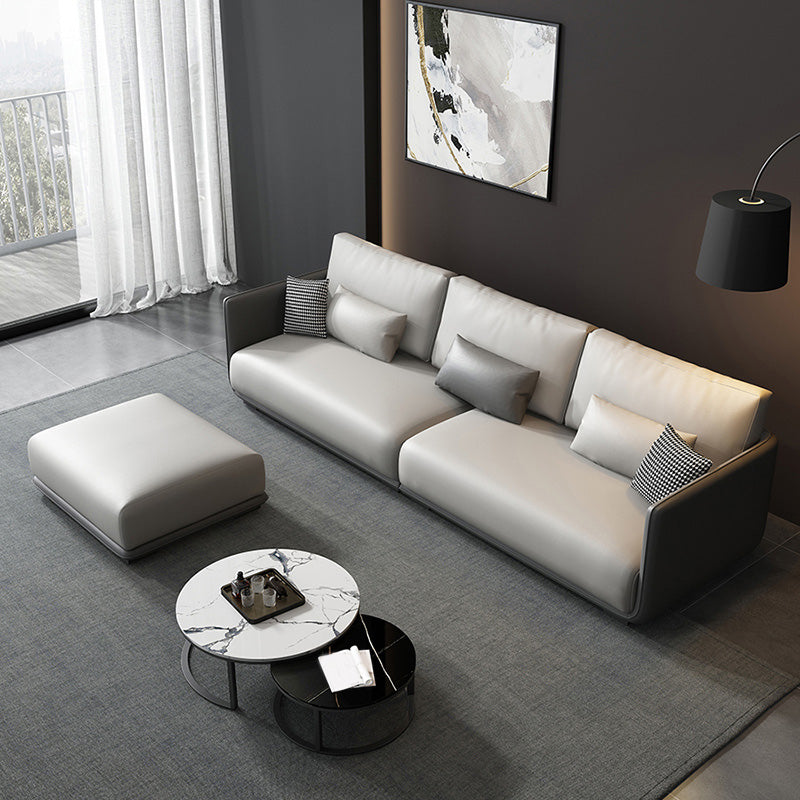 Soupchoir à dos en vrac Sofa moderne du milieu du siècle du siècle en gris