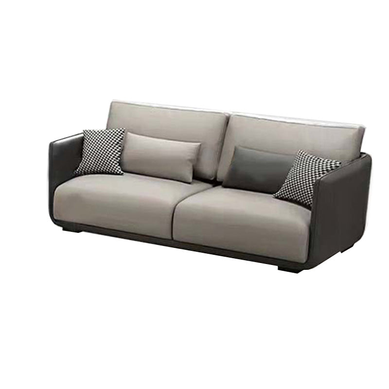 Soupchoir à dos en vrac Sofa moderne du milieu du siècle du siècle en gris