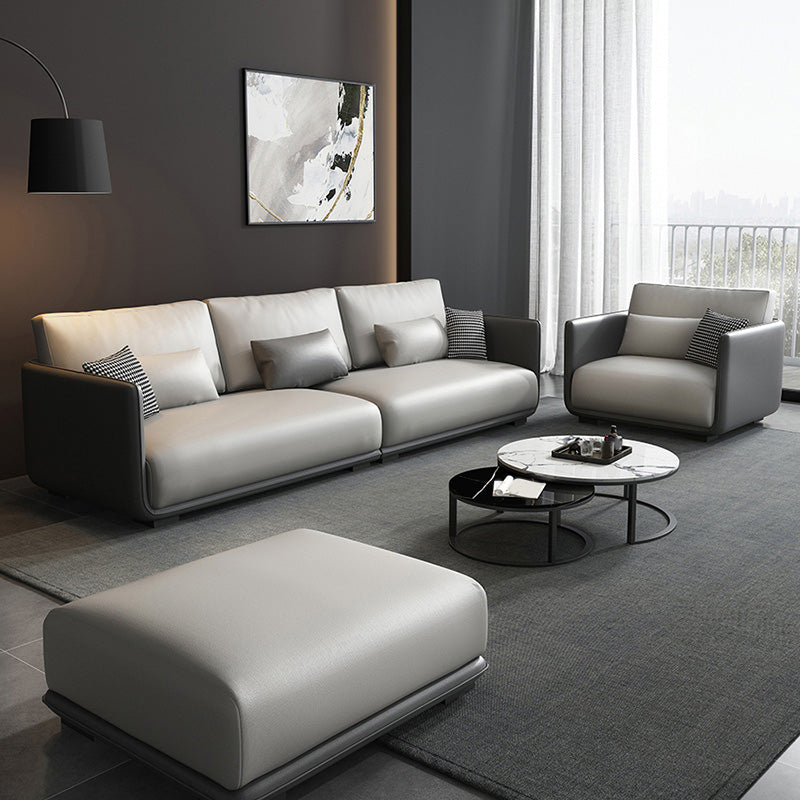 Soupchoir à dos en vrac Sofa moderne du milieu du siècle du siècle en gris