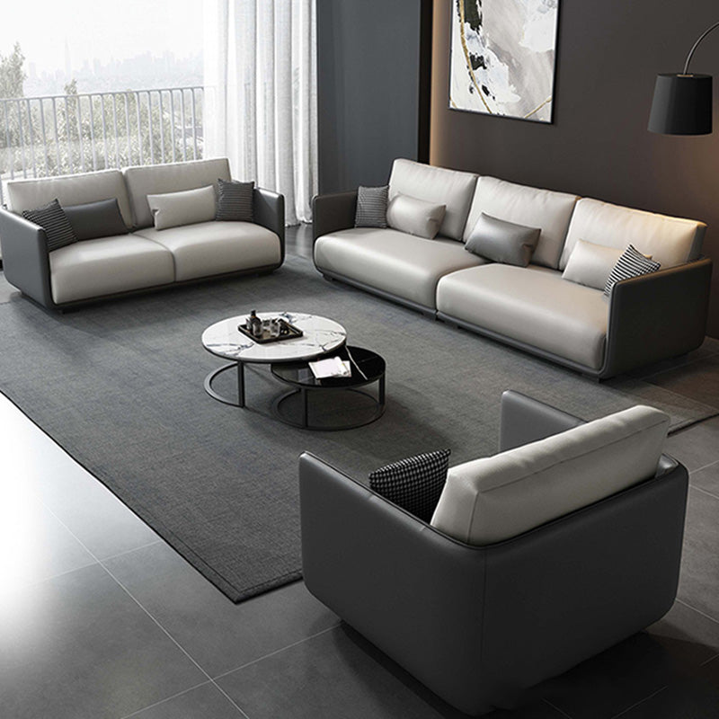 Soupchoir à dos en vrac Sofa moderne du milieu du siècle du siècle en gris