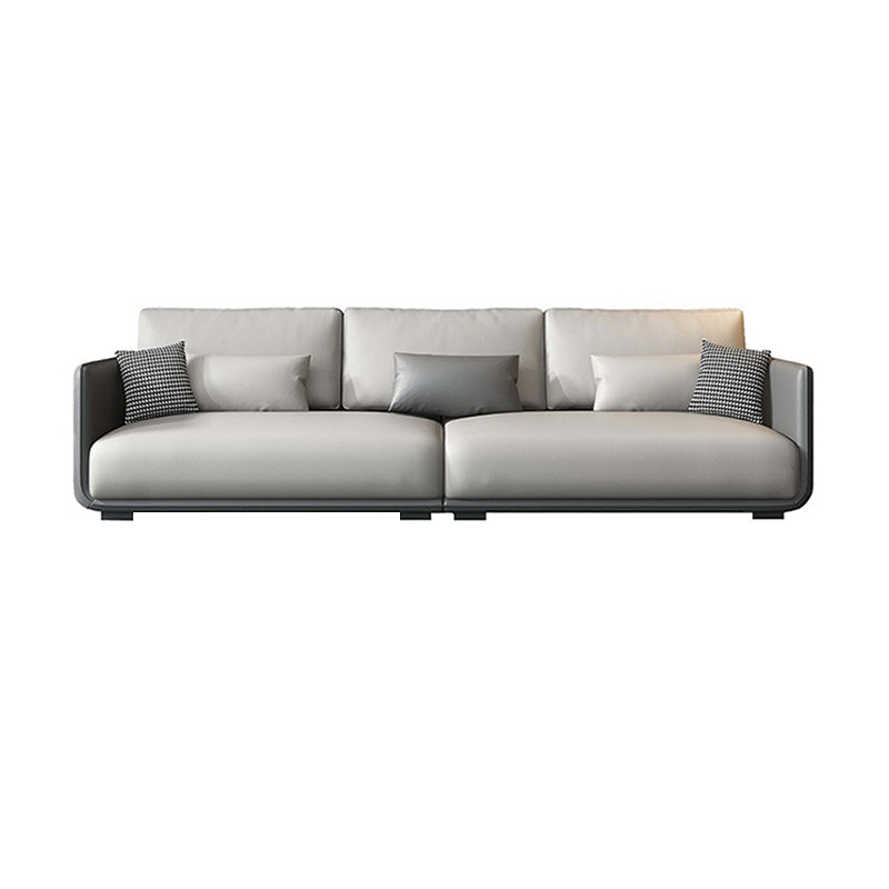 Soupchoir à dos en vrac Sofa moderne du milieu du siècle du siècle en gris