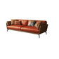 Contemporary Pillow Top Arm Seating Cushions with Pillows Sofa in Orange