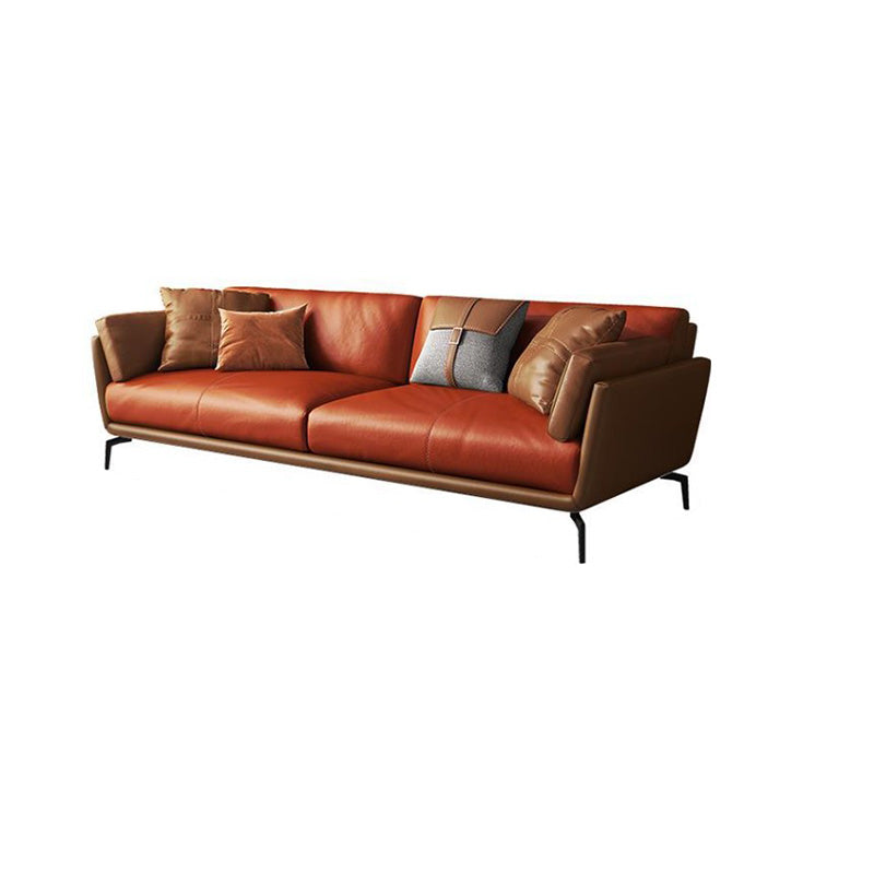 Eigentijdse kussen bovenarm stoelen kussens met kussens bank in oranje