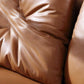 Modern Cushions Seating Pillow Top Arm Sofa in Orange for Apartment