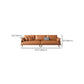 Modern Cushions Seating Pillow Top Arm Sofa in Orange for Apartment