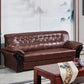 Industrial Biscuit Back Seating Flared Arm Sofa in Dark Brown Clearhalo 'furn' 'furn_sofas' 'Furniture' 'Living Room Furniture' 'Sofa' 'sofas' 6536554
