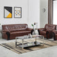 Industrial Biscuit Back Seating Flared Arm Sofa in Dark Brown Clearhalo 'furn' 'furn_sofas' 'Furniture' 'Living Room Furniture' 'Sofa' 'sofas' 6536557