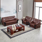 Industrial Biscuit Back Seating Flared Arm Sofa in Dark Brown Clearhalo 'furn' 'furn_sofas' 'Furniture' 'Living Room Furniture' 'Sofa' 'sofas' 6536559