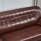 Industrial Biscuit Back Seating Flared Arm Sofa in Dark Brown Clearhalo 'furn' 'furn_sofas' 'Furniture' 'Living Room Furniture' 'Sofa' 'sofas' 6536565