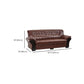 Industrial Biscuit Back Seating Flared Arm Sofa in Dark Brown Clearhalo 'furn' 'furn_sofas' 'Furniture' 'Living Room Furniture' 'Sofa' 'sofas' 6536569