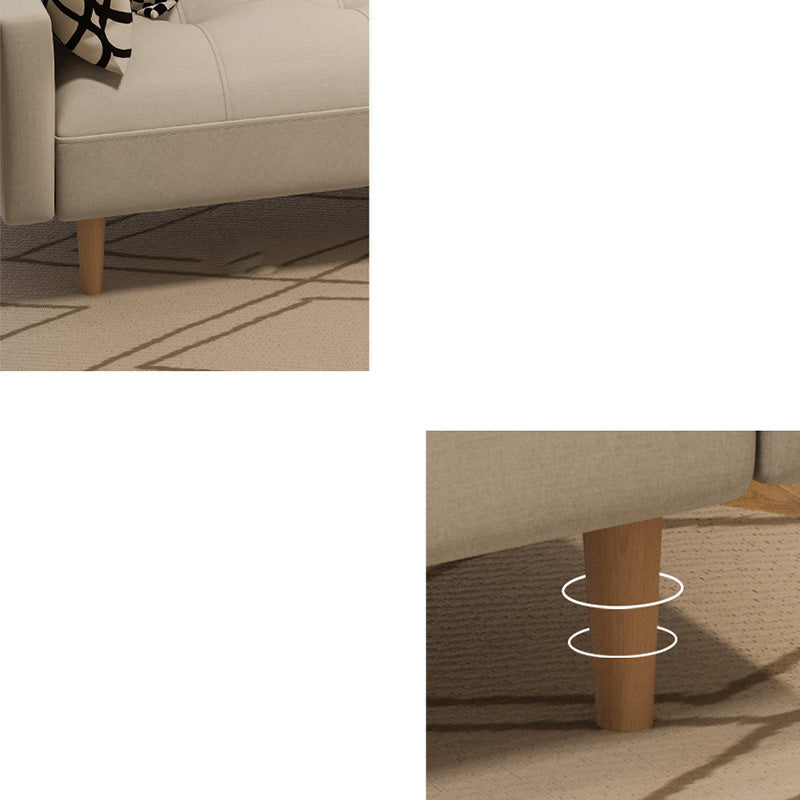 Getufte split-back zitplaat lederen vierkante armbank met kussens