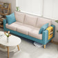 Modern Square Arm Sofa Wooden Standard Sofa for Living Room with Cushions Back Lake Blue-White Clearhalo 'furn' 'furn_sofas' 'Furniture' 'Living Room Furniture' 'Sofa' 'sofas' 6536624