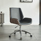 Contemporary Managers Chair Faux Leather and Chrome Frame Desk Chair Clearhalo 'furn' 'furn_office_chair' 'Furniture' 'Office Chairs' 'Office Furniture' 'office_chair' 6536756