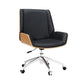 Contemporary Managers Chair Faux Leather and Chrome Frame Desk Chair Clearhalo 'furn' 'furn_office_chair' 'Furniture' 'Office Chairs' 'Office Furniture' 'office_chair' 6536764