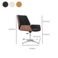 Contemporary Managers Chair Faux Leather and Chrome Frame Desk Chair Clearhalo 'furn' 'furn_office_chair' 'Furniture' 'Office Chairs' 'Office Furniture' 'office_chair' 6536793