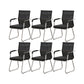 Modern Desk Chair No Distressing Fixed Arms No Wheels Office Chair Black 6 Piece Set Clearhalo 'furn' 'furn_office_chair' 'Furniture' 'Office Chairs' 'Office Furniture' 'office_chair' 6536879