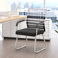 Modern Desk Chair No Distressing Fixed Arms No Wheels Office Chair Black White 1 Piece Clearhalo 'furn' 'furn_office_chair' 'Furniture' 'Office Chairs' 'Office Furniture' 'office_chair' 6536889