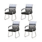Modern Desk Chair No Distressing Fixed Arms No Wheels Office Chair Black White 4 Piece Set Clearhalo 'furn' 'furn_office_chair' 'Furniture' 'Office Chairs' 'Office Furniture' 'office_chair' 6536891