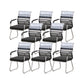 Modern Desk Chair No Distressing Fixed Arms No Wheels Office Chair Black White 8 Piece Set Clearhalo 'furn' 'furn_office_chair' 'Furniture' 'Office Chairs' 'Office Furniture' 'office_chair' 6536893