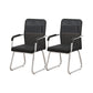 Modern Desk Chair No Distressing Fixed Arms No Wheels Office Chair Black-Black 2 Piece Set Clearhalo 'furn' 'furn_office_chair' 'Furniture' 'Office Chairs' 'Office Furniture' 'office_chair' 6536895