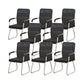 Modern Desk Chair No Distressing Fixed Arms No Wheels Office Chair Black-Black 8 Piece Set Clearhalo 'furn' 'furn_office_chair' 'Furniture' 'Office Chairs' 'Office Furniture' 'office_chair' 6536898